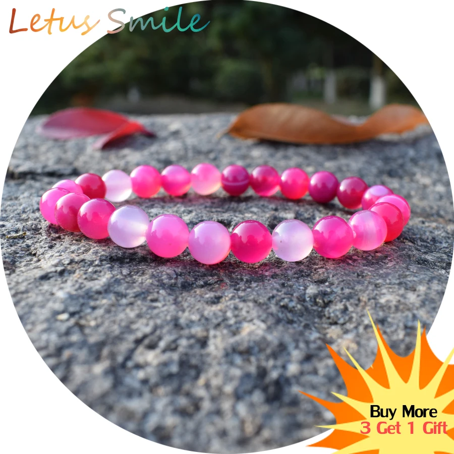 Fashion Rose Red Stripe Agates Beaded Bracelet Semi-precious Stone Strand Bracelets Women Lovers' Jewelry Valentine's Day Gifts
Fashion Rose Red Stripe Agates Beaded Bracelet Semi-precious Stone Strand Bracelets Women Lovers' Jewelry Valentine's Day Gifts