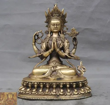 wedding decoration Tibetan Buddhism brass copper lotus 4 Arms Chenrezig Tara Kwan-yin Buddha statue
wedding decoration Tibetan Buddhism brass copper lotus 4 Arms Chenrezig Tara Kwan-yin Buddha statue