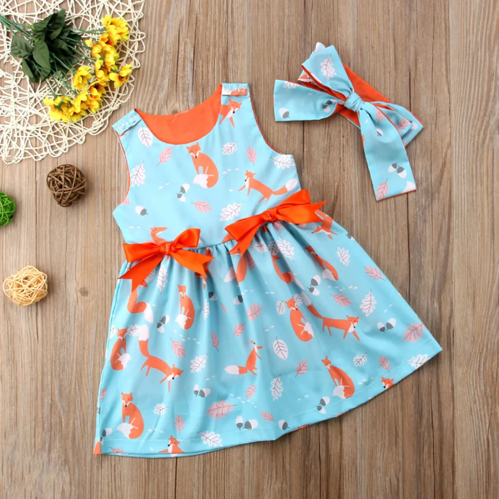 Summer Bow Mini Girls Dress Robe 2019 Kids Funny Fox Animal Print Princess Dresses With Headbands Vestidos Kiz Cocuk Elbise 2H
Summer Bow Mini Girls Dress Robe 2019 Kids Funny Fox Animal Print Princess Dresses With Headbands Vestidos Kiz Cocuk Elbise 2H