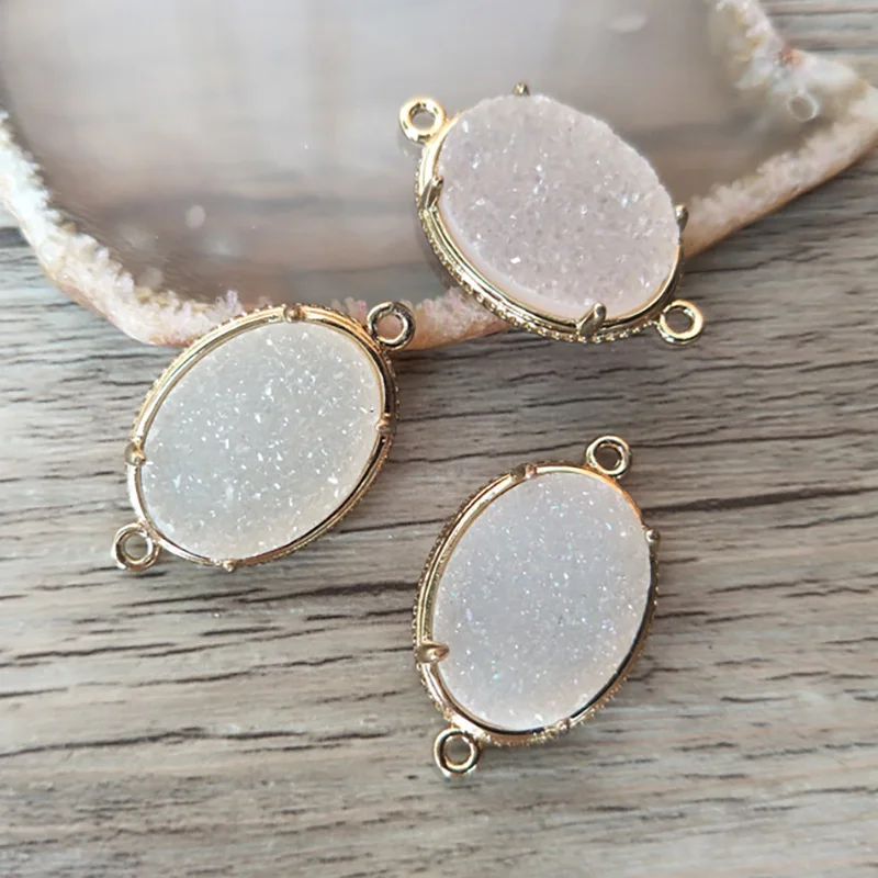 10 шт. прозрачный овальный подвесной соединитель для браслета|pendant connector|necklace jewelry