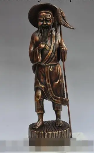 S01801 23"Chinese Folk bronze Stand Old Man Elder Fisherman Fisher Catch Fish Statue (B0413)
S01801 23"Chinese Folk bronze Stand Old Man Elder Fisherman Fisher Catch Fish Statue (B0413)