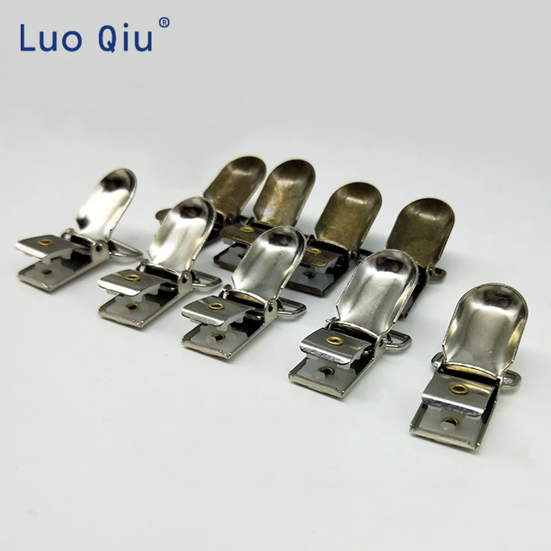 Suspender Pica Holders Baby Round Metal Pacifier Clip Clips Antique Bronze Garment Accessories 100 pcs/lot 15mm 0.6 Inch | Дом и сад
