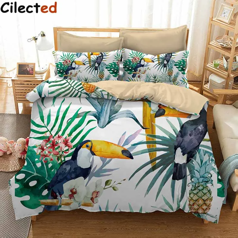 Cilected 3 Pcs Toucan And Pineapple Duvet Cover Set With Pillowcase Tropical Plant Bedding Set Soft Flower Quilt Cover Set
Cilected 3 Pcs Toucan And Pineapple Duvet Cover Set With Pillowcase Tropical Plant Bedding Set Soft Flower Quilt Cover Set