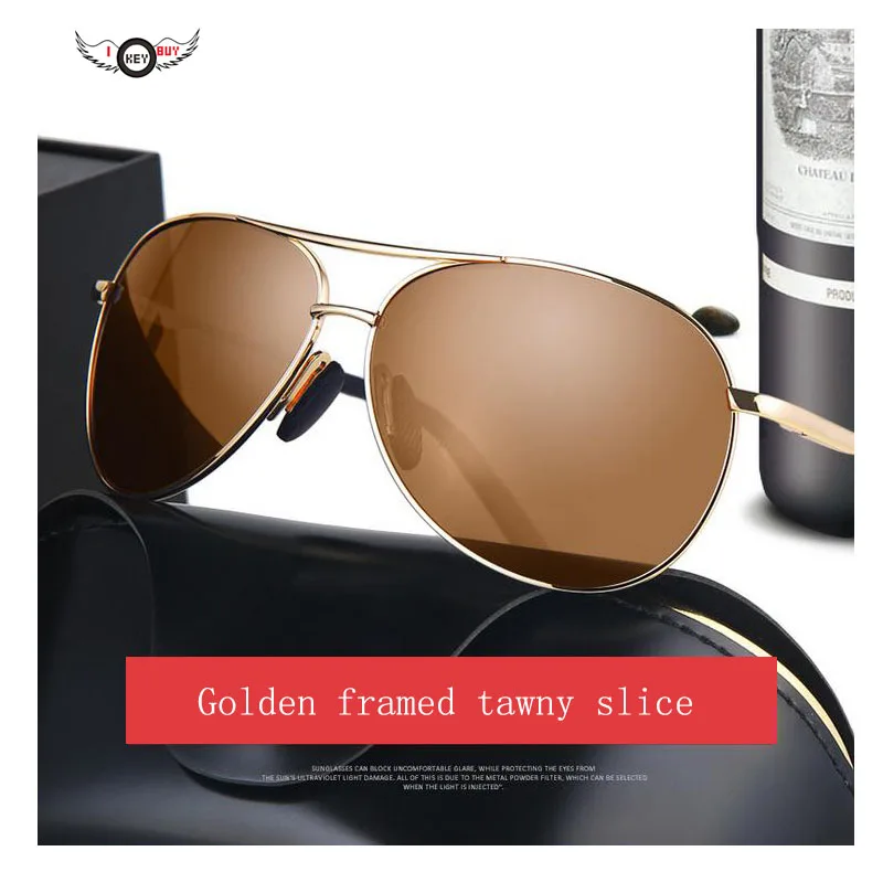 2017 New Driver Goggles, Polaroid Glasses, Sunglasses For Men, Anti Glare Glasses Thicken Hard TAC Lens To Block UV Light(Gold)
2017 New Driver Goggles, Polaroid Glasses, Sunglasses For Men, Anti Glare Glasses Thicken Hard TAC Lens To Block UV Light(Gold)