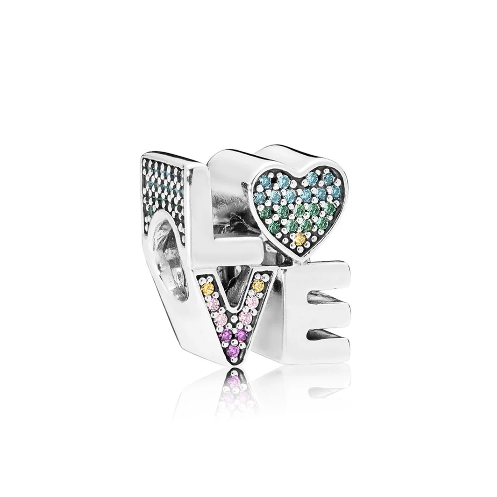 NEW 2018 NEW 100% 925 Sterling Silver Rainbow Love Charm Clear CZ Bead Fits Original Bracelets DIY Jewelry For Mother Gift
NEW 2018 NEW 100% 925 Sterling Silver Rainbow Love Charm Clear CZ Bead Fits Original Bracelets DIY Jewelry For Mother Gift
