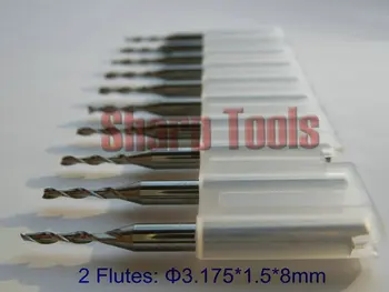 10pc/lot 3.175*1.5*8MM Micro End Mill Tool, 2 Flute Solid Carbide Endmills Cutters for Routers Engraving CNC Machine Woodworking
10pc/lot 3.175*1.5*8MM Micro End Mill Tool, 2 Flute Solid Carbide Endmills Cutters for Routers Engraving CNC Machine Woodworking