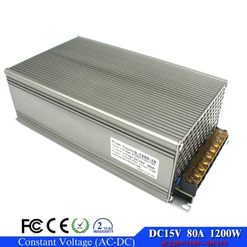 High Quality DC15V Power Supply Switch Switching 80A 1200W SMPS 110V 220V Ac Dc Converter For led strip display cctv 3d printer
High Quality DC15V Power Supply Switch Switching 80A 1200W SMPS 110V 220V Ac Dc Converter For led strip display cctv 3d printer