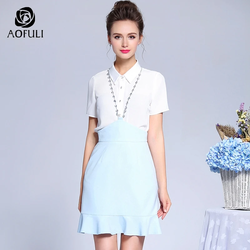 AOFULI L- XXXL 4XL 5XL Office Lady Two Piece Suit Plus Size Women Set Summer White Shirt Outfit Mermaid Skirt Twinset 10014
AOFULI L- XXXL 4XL 5XL Office Lady Two Piece Suit Plus Size Women Set Summer White Shirt Outfit Mermaid Skirt Twinset 10014