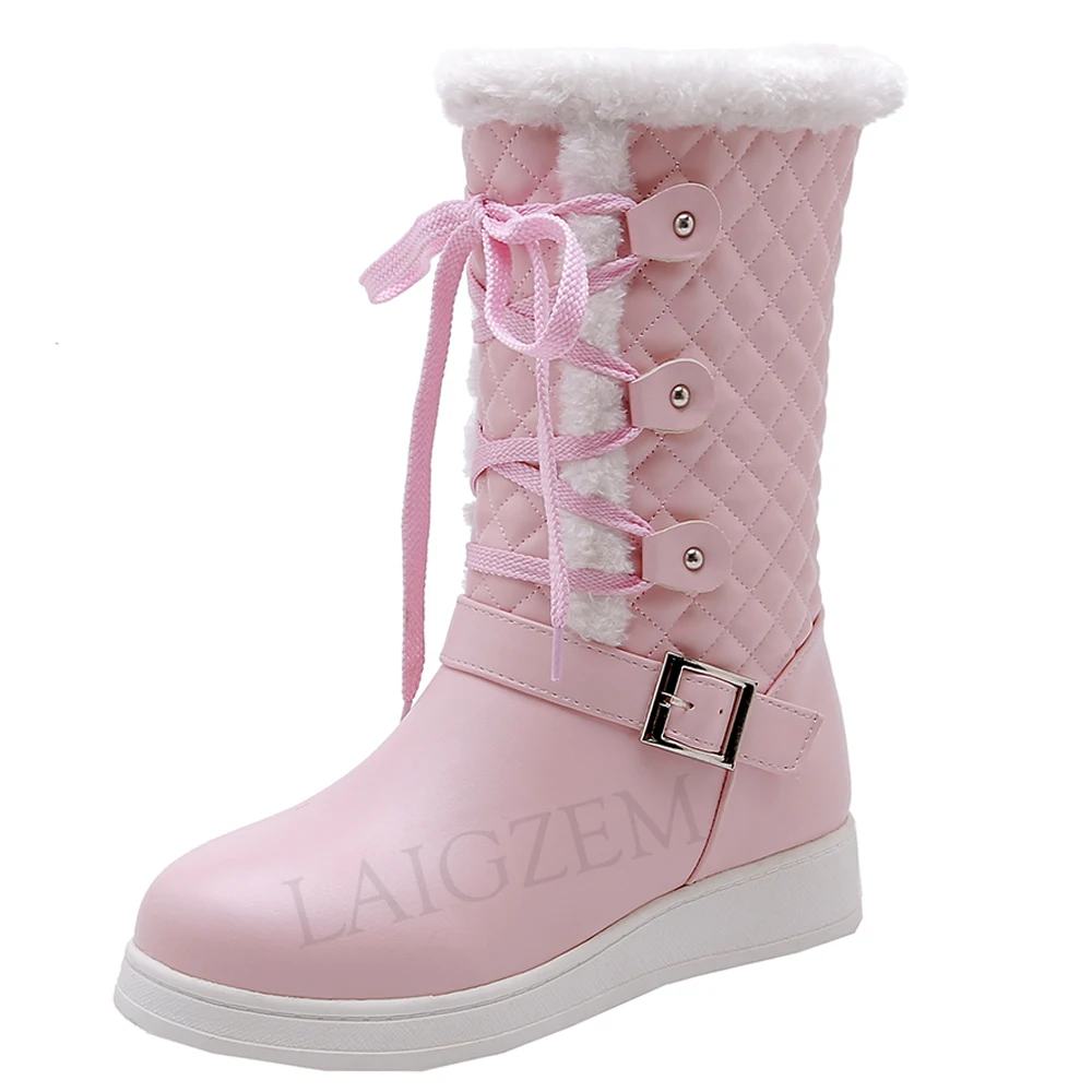 LAIGZEM FASHION Women Snow Boots Winter Warm Comfortable Ankle Boots Shoes Woman Botines Mujer Botas Small Large Size 34-43
LAIGZEM FASHION Women Snow Boots Winter Warm Comfortable Ankle Boots Shoes Woman Botines Mujer Botas Small Large Size 34-43