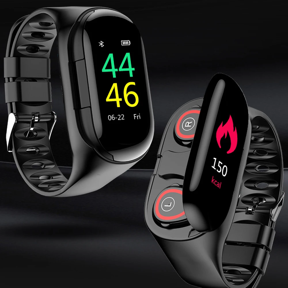 KEBIDU New Design M1 AI Smart Watch Bluetooth Headphone Heart Rate Monitor Smart Wristband Long Time Standby Fitness Bracelet
KEBIDU New Design M1 AI Smart Watch Bluetooth Headphone Heart Rate Monitor Smart Wristband Long Time Standby Fitness Bracelet