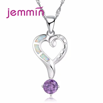 Women Heart Chokers Pendants Necklace With Crystal Fine 925 Sterling Silver Wedding Engagement Opal Necklaces For Female
Women Heart Chokers Pendants Necklace With Crystal Fine 925 Sterling Silver Wedding Engagement Opal Necklaces For Female
