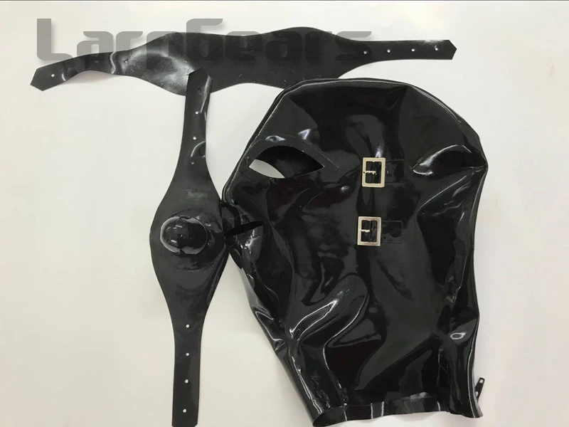 Free Shipping !! Latex Costumes Fetish Hood Bondage Mask hood with eyes cover and mouths plug detachable
Free Shipping !! Latex Costumes Fetish Hood Bondage Mask hood with eyes cover and mouths plug detachable