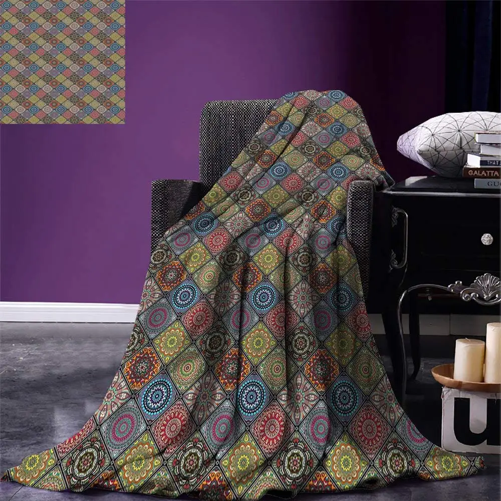 Mandala Throw Checkered Rectangles Pattern Various Oriental Inspired Ethnic Motifs Asian Culture Warm Microfiber Blanket
Mandala Throw Checkered Rectangles Pattern Various Oriental Inspired Ethnic Motifs Asian Culture Warm Microfiber Blanket