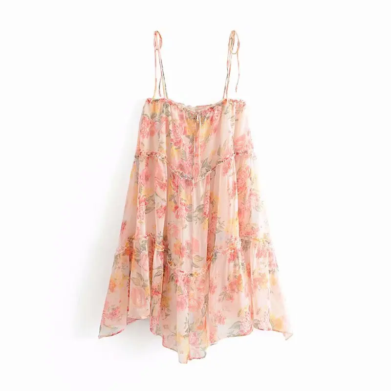 2019 women sweet flower print agatic lace pleated sling dress female chiffon asymmetrical vestidos chic ruffles dresses DS2301
2019 women sweet flower print agatic lace pleated sling dress female chiffon asymmetrical vestidos chic ruffles dresses DS2301