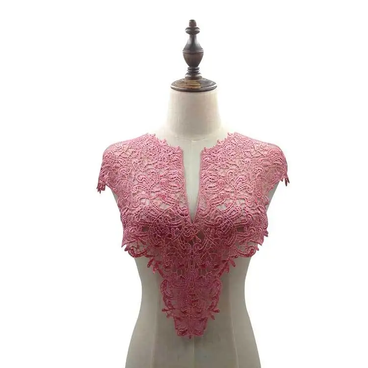 Water-soluble lace collar, polyester silk embroidery chest, three-dimensional hollow collar, front collar and rear collar
Water-soluble lace collar, polyester silk embroidery chest, three-dimensional hollow collar, front collar and rear collar