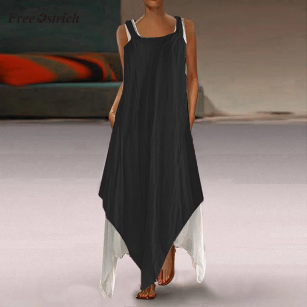 Free Ostrich Puls size Dress Women Irregular Stitching Sleeveless Casual 5XL women summer Dress Contrast Color vestidos 625
Free Ostrich Puls size Dress Women Irregular Stitching Sleeveless Casual 5XL women summer Dress Contrast Color vestidos 625