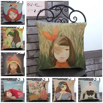 Hot Selling Vintage Flower Girl Printing Linen Cotton Cushion Throw Pillows Sofa Chair Pillowcase almofadas cojines
Hot Selling Vintage Flower Girl Printing Linen Cotton Cushion Throw Pillows Sofa Chair Pillowcase almofadas cojines
