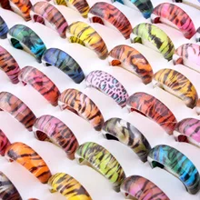 Wholesale Lots 50Pcs leopard print Charms Flower high quality Resin Women's Ring Engagement Wedding Party Gift Fashion Jewelry Wholesale Lots 50Pcs leopard print Charms Flower high quality Resin Women's Ring Engagement Wedding Party Gift Fashion Jewelry