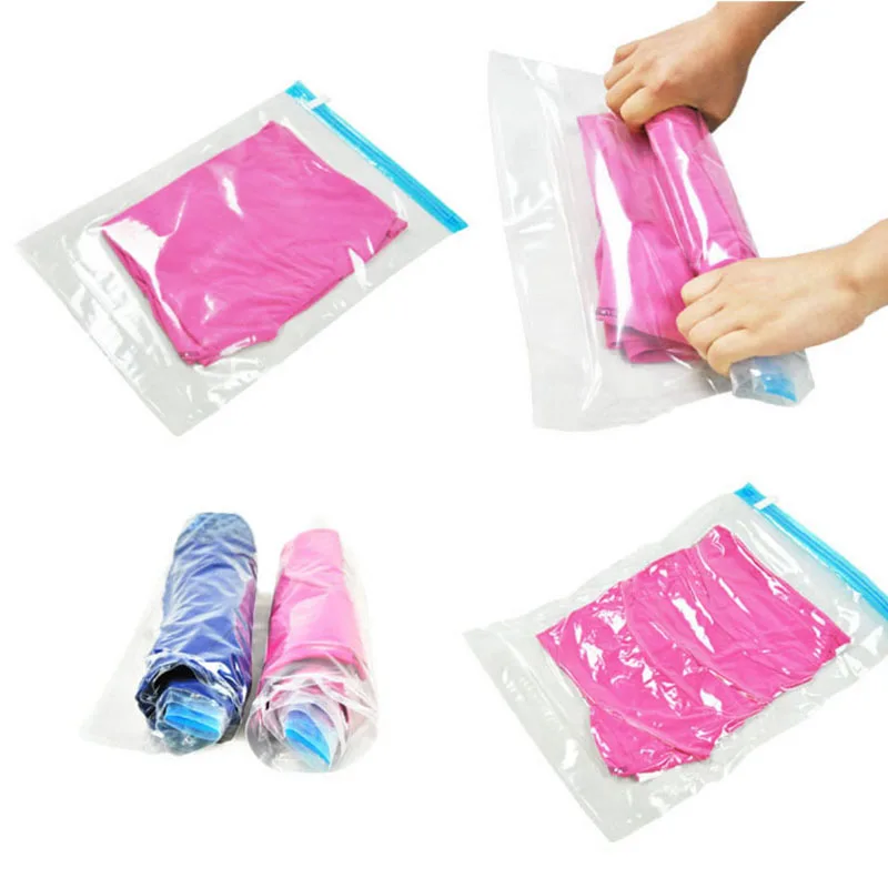 Transparent Hand Rolling vacuum bags for clothes Closet Storage bag Organizer Travel Space Saver Bags for Luggage
Transparent Hand Rolling vacuum bags for clothes Closet Storage bag Organizer Travel Space Saver Bags for Luggage
