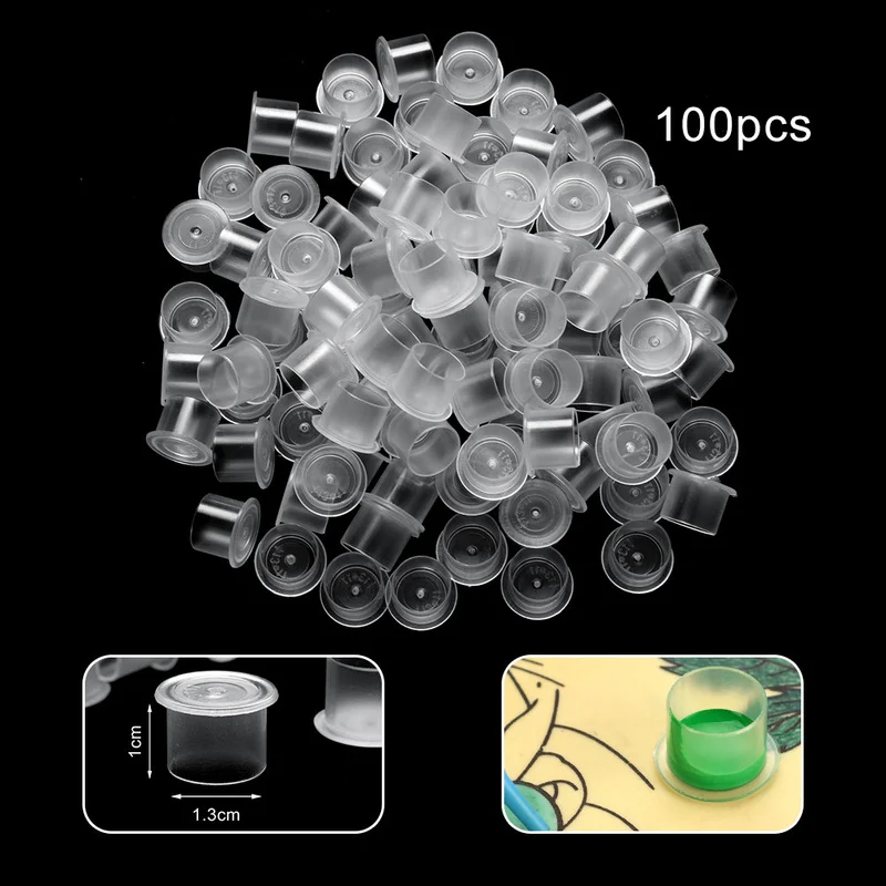 100Pcs Plastic Microblading Tattoo Ink Cup Cap Pigment Clear Holder Container for Needle Tip Grip Power Supply
100Pcs Plastic Microblading Tattoo Ink Cup Cap Pigment Clear Holder Container for Needle Tip Grip Power Supply