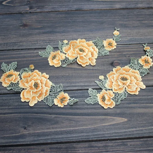 Size18cm*7cm (10pcs/lot) DIY Sewing Floral Embroidered Lace Applique in Orange+Green for Garment Decoration Lace patch
Size18cm*7cm (10pcs/lot) DIY Sewing Floral Embroidered Lace Applique in Orange+Green for Garment Decoration Lace patch