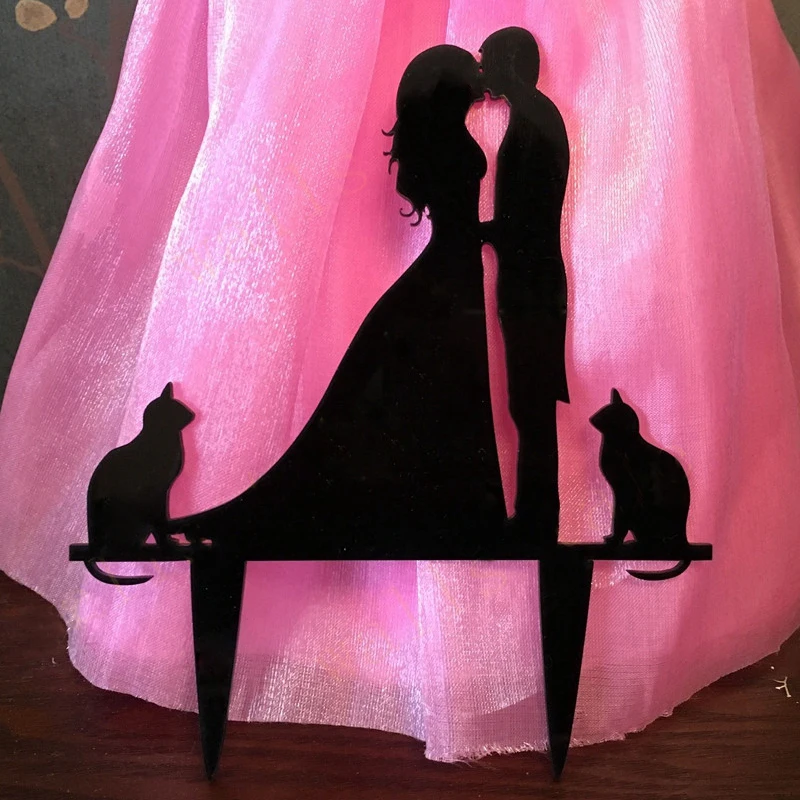 Wedding cake decor - Cute Cat Decor Wedding Cake Topper , Acrylic Wedding Party Decoration Cake Accessory 
Wedding cake decor - Cute Cat Decor Wedding Cake Topper , Acrylic Wedding Party Decoration Cake Accessory