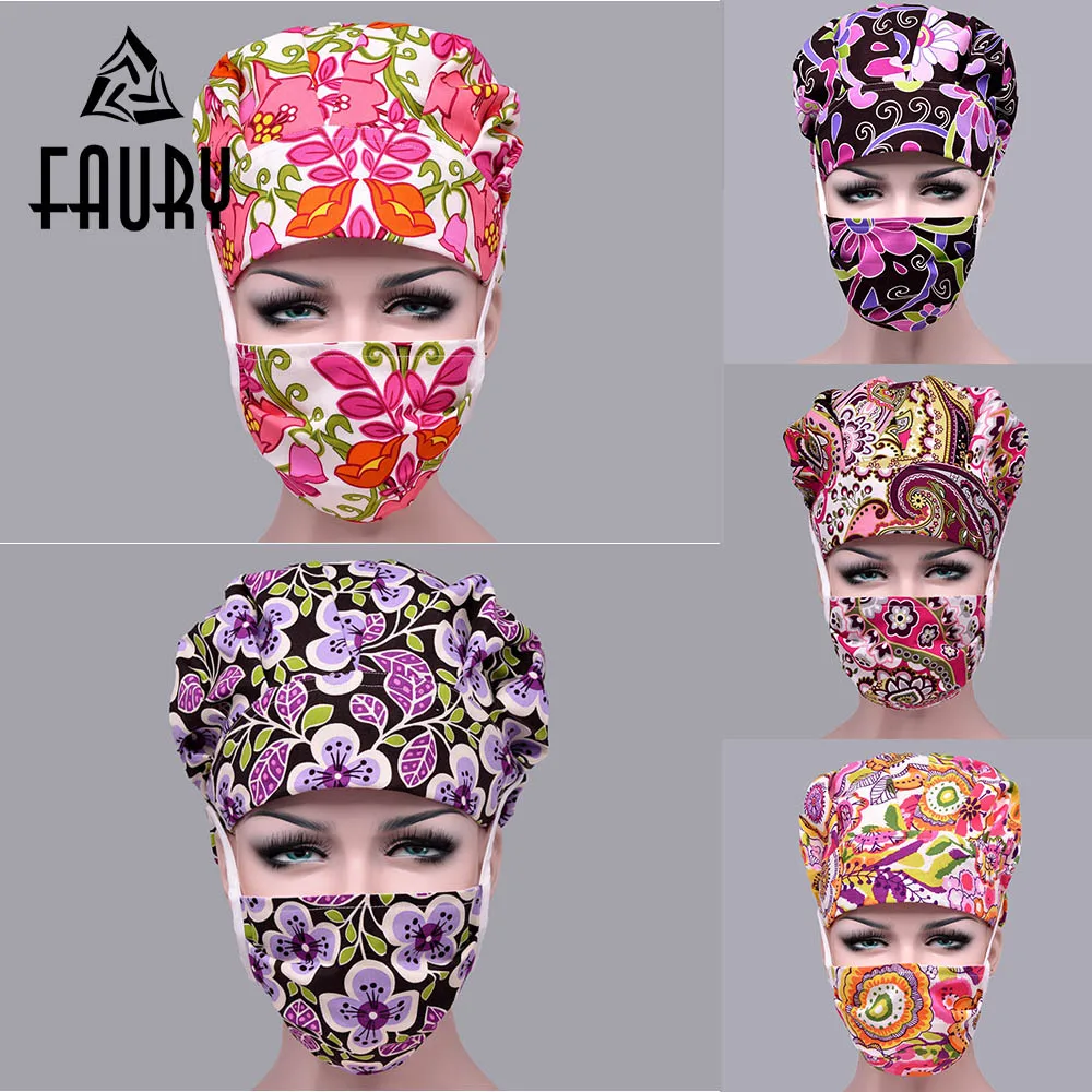 Women Floral Print Medical Surgical Surgery Hat Unisex Medical Beauty Salon Cap Man Doctor Nurses Cotton Scrub Cap Mask
Women Floral Print Medical Surgical Surgery Hat Unisex Medical Beauty Salon Cap Man Doctor Nurses Cotton Scrub Cap Mask