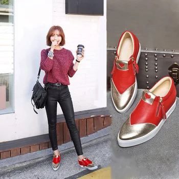 Fashion Height Increasing WoMen Loafers Popular Pointed Toe Platform Lounged Shoes Female Genuine Leather Casual Single Shoes
Fashion Height Increasing WoMen Loafers Popular Pointed Toe Platform Lounged Shoes Female Genuine Leather Casual Single Shoes