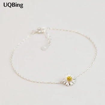 Free Shipping 925 Sterling Silver Bracelets Daisy Flower Bracelets Jewelry Gift For Girl Srebrna bransoletka pulsera de plata
Free Shipping 925 Sterling Silver Bracelets Daisy Flower Bracelets Jewelry Gift For Girl Srebrna bransoletka pulsera de plata