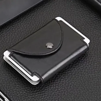Wholesale New Credit Card Holder Metal RFID Blocking Card Holder Money Pocket Fashion Bank Card Id Holders Pu Leather Card Case
Wholesale New Credit Card Holder Metal RFID Blocking Card Holder Money Pocket Fashion Bank Card Id Holders Pu Leather Card Case