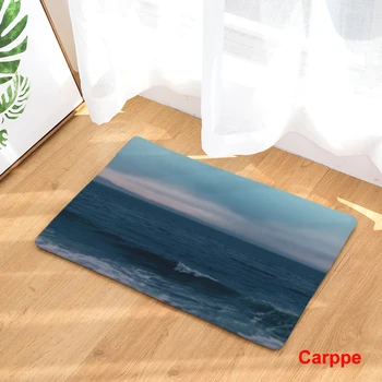 

2017 New Home Decor Ocean Waves Beach Scenery Carpets Non-slip Kitchen Rugs for Home Living Room Floor Mats 40X60 50X80cm