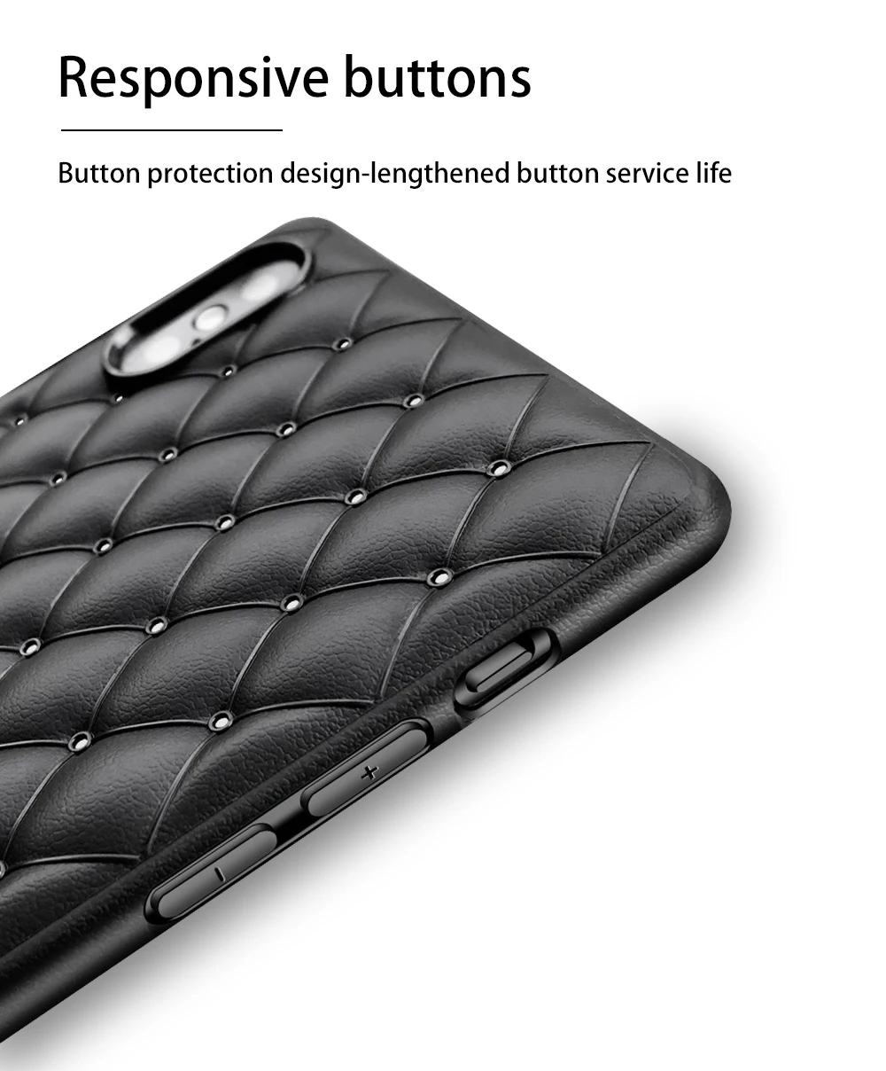 classic luxury grid weaving for iphone case7 7plus 8 8plus shockproof heat dissipation for soft gleam skin phoneX XR XSMAX case (6)