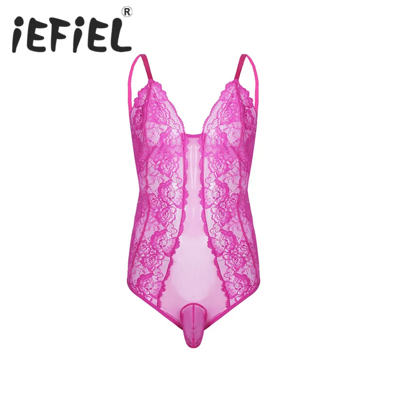 iEFiEL Sexy Mens Lingerie Crossdress Adjustable Spaghetti Straps Floral Lace Sissy Pouch Bodysuit Jumpsuit Nightwear Sleepwear
iEFiEL Sexy Mens Lingerie Crossdress Adjustable Spaghetti Straps Floral Lace Sissy Pouch Bodysuit Jumpsuit Nightwear Sleepwear