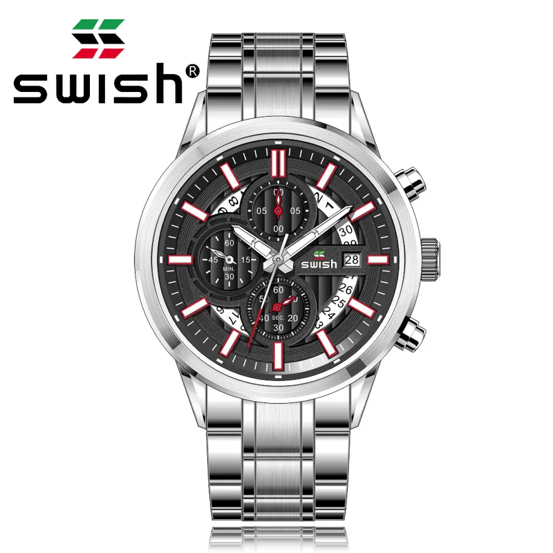 SWISH Mens Watches Top Brand Luxury Fashion Business Quartz Watch Men Sport Full Steel Waterproof Black Clock relogio masculino
SWISH Mens Watches Top Brand Luxury Fashion Business Quartz Watch Men Sport Full Steel Waterproof Black Clock relogio masculino