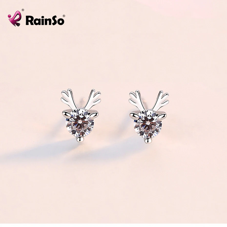 Rainso 2019 модные S925 стерлингов Серебряные ювелирные изделия циркон серьги для Для