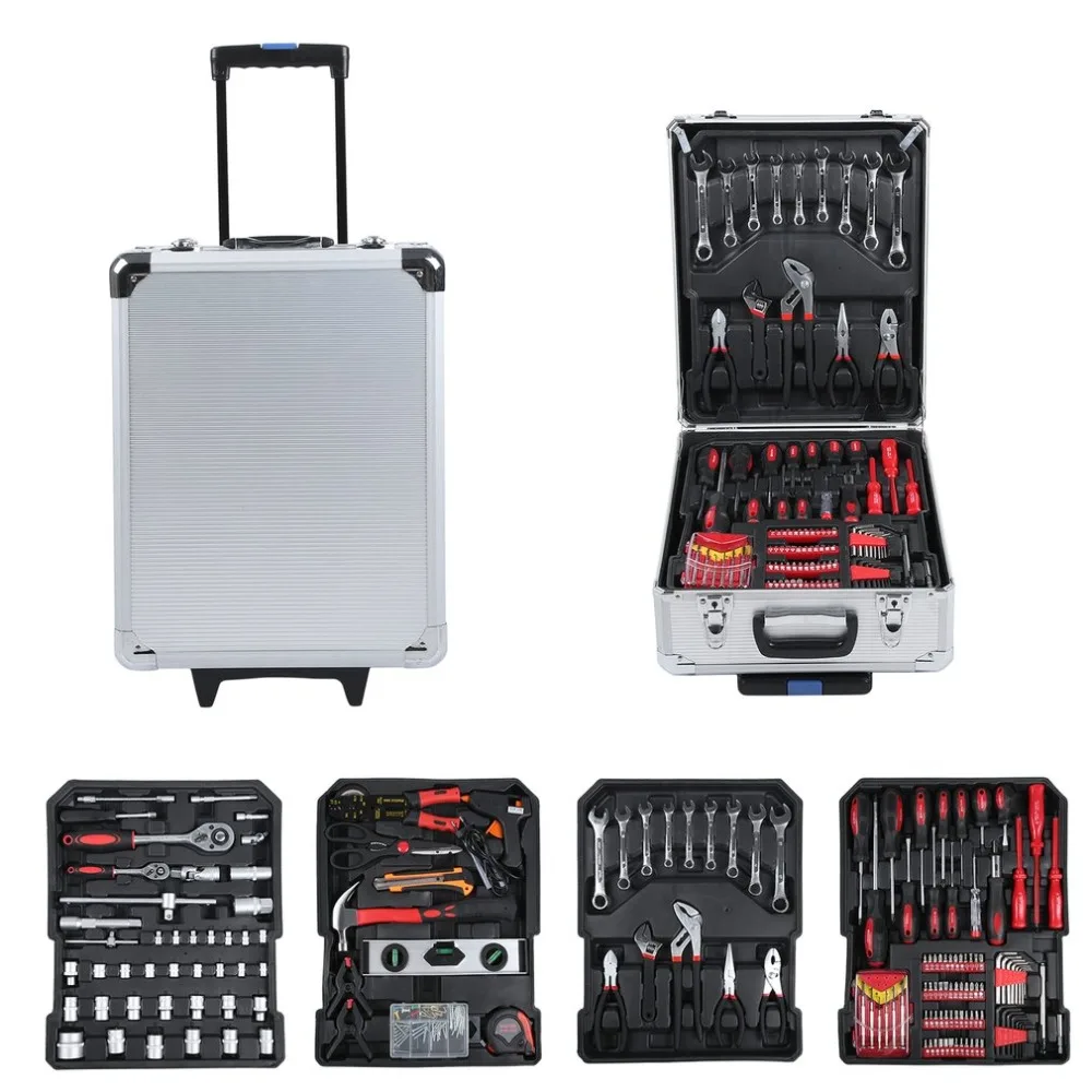 

Tool Trolley Set With Aluminum Alloy Carrying Box 799 PCS/set Mobile Workshop Toolbox Garage Hand Tool Kit Precision Tools Box