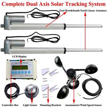12V DC Dual Axis Solar Tracking Tracker System &10" Linear Actuators 5.7mm/s DC Motor &LCD Controller & Light Sensor &Anemometer
12V DC Dual Axis Solar Tracking Tracker System &10" Linear Actuators 5.7mm/s DC Motor &LCD Controller & Light Sensor &Anemometer