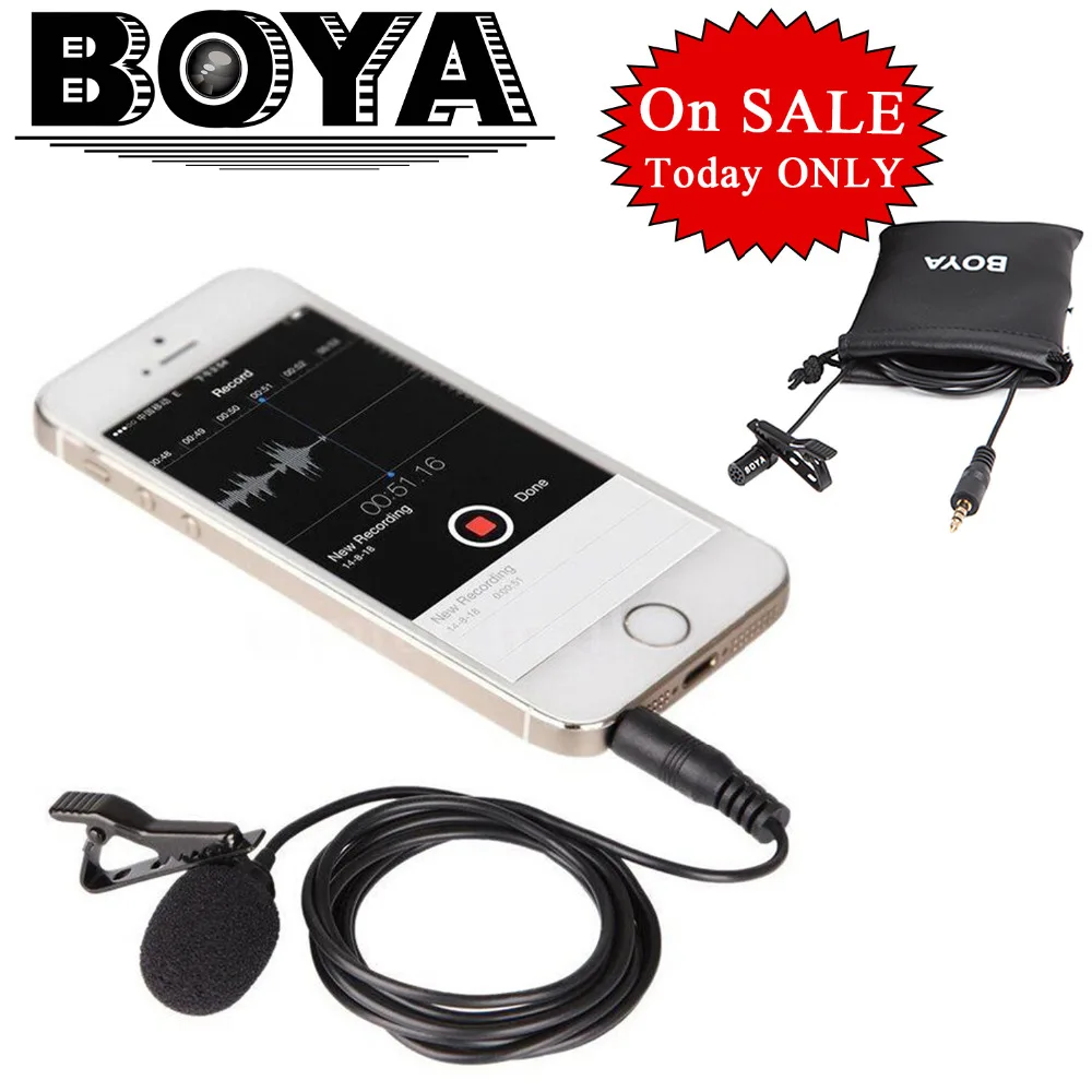 BOYA BY-LM10 Omnidirectional Lavalier Microphone for IOS iPhone 7 6 6s 5 4s Sumsang GALAXY Xiaomi Smartphone Broadcast Recording
BOYA BY-LM10 Omnidirectional Lavalier Microphone for IOS iPhone 7 6 6s 5 4s Sumsang GALAXY Xiaomi Smartphone Broadcast Recording