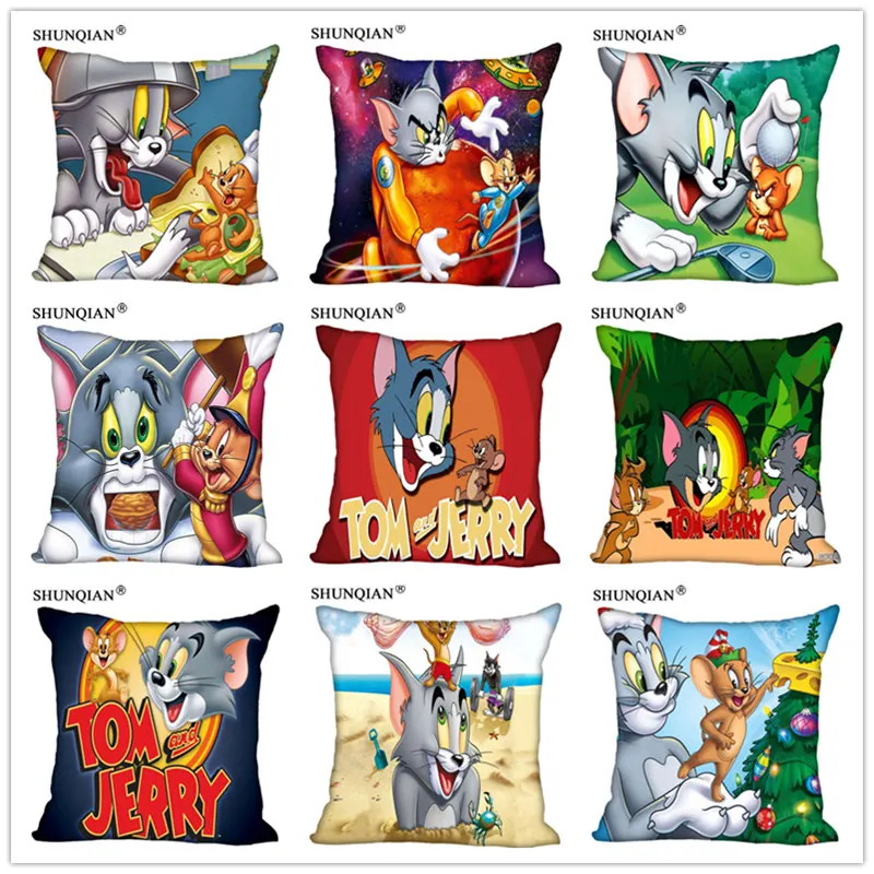 Customized Pillow Cover Tom and Jerry Decorative Pillowcase Square Zipper Pillow Cover 20X20cm 35X35cm 40x40cm
Customized Pillow Cover Tom and Jerry Decorative Pillowcase Square Zipper Pillow Cover 20X20cm 35X35cm 40x40cm