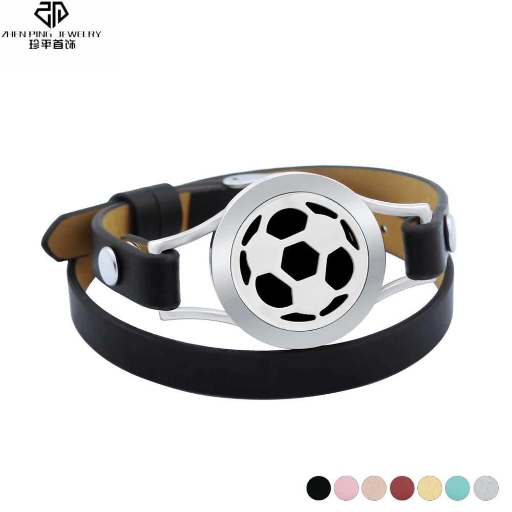 Volleyball Essential Oil Diffuser Locket Bracelet Football Perfume Locket Adjustable Genuine Leather Bracelets Sport Jewelry
Volleyball Essential Oil Diffuser Locket Bracelet Football Perfume Locket Adjustable Genuine Leather Bracelets Sport Jewelry
