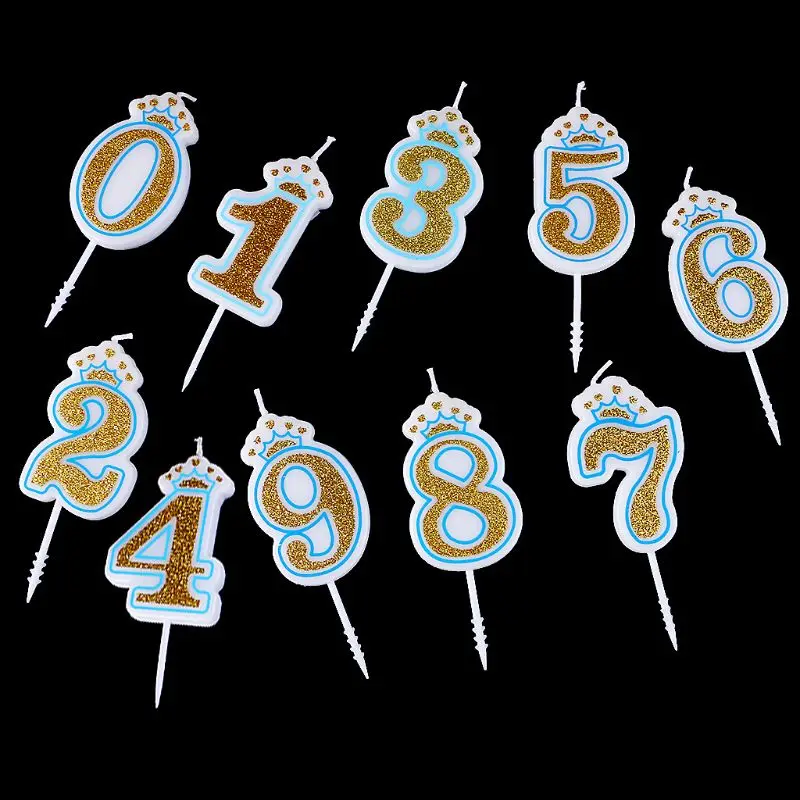 1 Pcs Number 0123456789 Blue Shinning gold Crown Birthday Candles cake topper for Kids Birthday Party Number Candles Cake Decor
1 Pcs Number 0123456789 Blue Shinning gold Crown Birthday Candles cake topper for Kids Birthday Party Number Candles Cake Decor