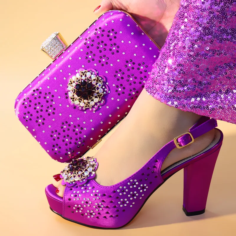 Purple Color Nigerian Party Shoe and Bag Set Italian Shoe and Bag 2019 Newest Style African Wedding Party Shoes and Bag Set 
Purple Color Nigerian Party Shoe and Bag Set Italian Shoe and Bag 2019 Newest Style African Wedding Party Shoes and Bag Set