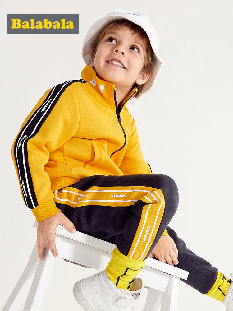 Balabala Kids Boy 2-Piece Zip Hoodie Hooded Jacket with Stand-up Collar + Elastic Pants Set Children Toddler Spring Clothing Set
Balabala Kids Boy 2-Piece Zip Hoodie Hooded Jacket with Stand-up Collar + Elastic Pants Set Children Toddler Spring Clothing Set