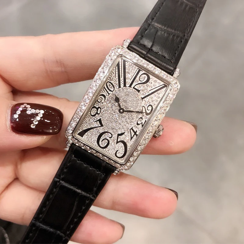 Brand Genuine Leather Watch Luxury Classic Wrist Watch Fashion 34*43mm Rectangle CZdiamond Quartz Wristwatch Clock Women Watches
Brand Genuine Leather Watch Luxury Classic Wrist Watch Fashion 34*43mm Rectangle CZdiamond Quartz Wristwatch Clock Women Watches