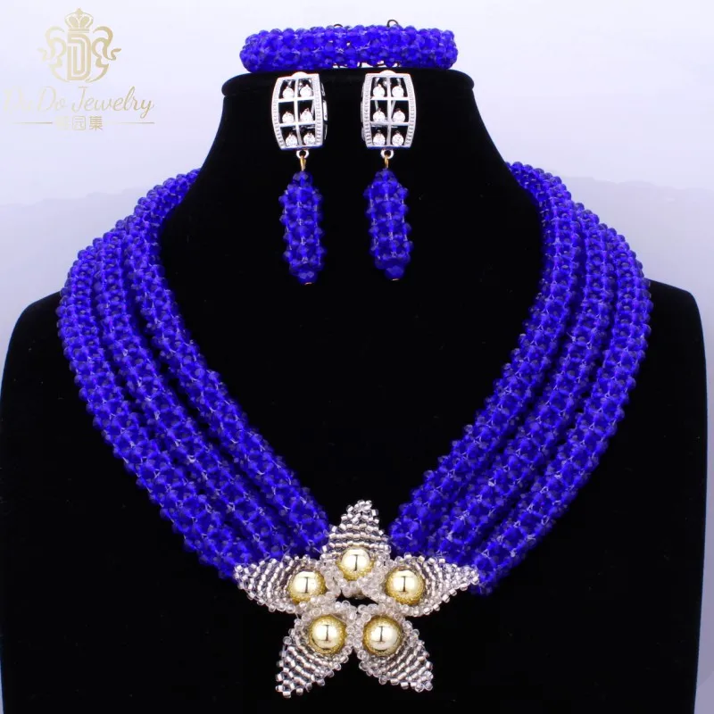 2018 Latest Royal Blue Nigerian African Wedding Beads Jewelry Sets For Brides Crystal Necklace Set of Jewelry Free Shipping
2018 Latest Royal Blue Nigerian African Wedding Beads Jewelry Sets For Brides Crystal Necklace Set of Jewelry Free Shipping