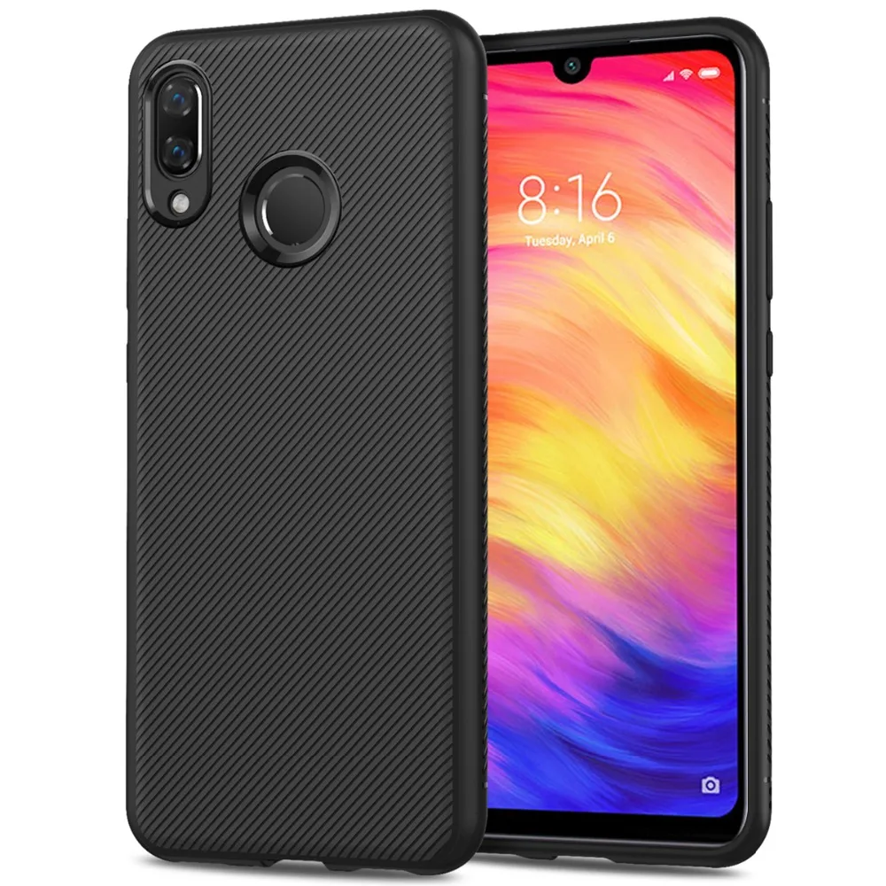 Чехол для Xiaomi Redmi Note 7 Pro 9 мягкий силиконовый тонкий текстурированный ТПУ чехол 8 9S