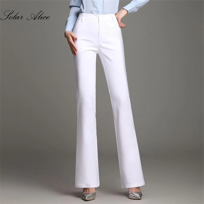 Free Shipping 2019 spring autumn new women's slim cotton stretch thin flared pants casual Boot Cut trousers Color White Black
Free Shipping 2019 spring autumn new women's slim cotton stretch thin flared pants casual Boot Cut trousers Color White Black