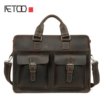 AETOO Retro Leather Men's Briefcase Crazy Horseskin Fashion Business Portable Men's Bag Multi-function Shoulder Messenger Bag
AETOO Retro Leather Men's Briefcase Crazy Horseskin Fashion Business Portable Men's Bag Multi-function Shoulder Messenger Bag