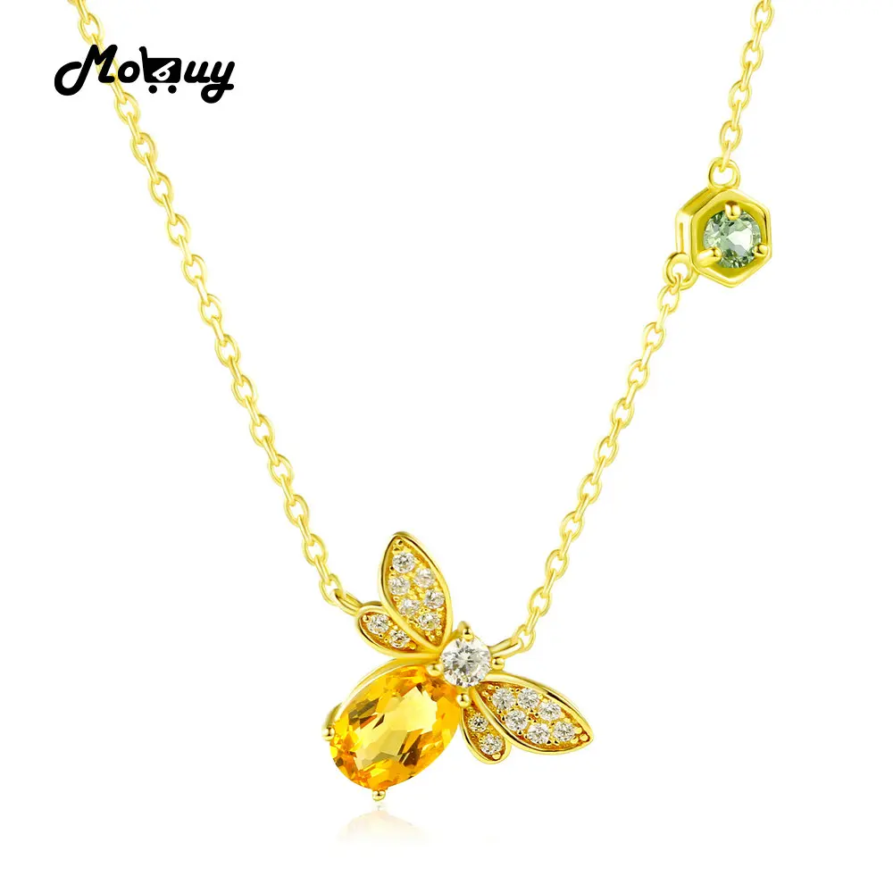 MoBuy MBNI015 Sweet Bee Natural Gemstone Citrine Necklace & Pendant 925 Sterling Silver 14K Yellow Gold Plated Fine Jewelry Gift
MoBuy MBNI015 Sweet Bee Natural Gemstone Citrine Necklace & Pendant 925 Sterling Silver 14K Yellow Gold Plated Fine Jewelry Gift