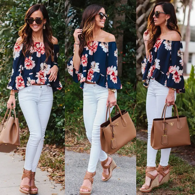 S-XL High Street Women Ladies Summer Floral Off Shoulder Ruffles Casual Blouses Tops Shirts Full Flare Sleeve Women Chiffon Wear
S-XL High Street Women Ladies Summer Floral Off Shoulder Ruffles Casual Blouses Tops Shirts Full Flare Sleeve Women Chiffon Wear